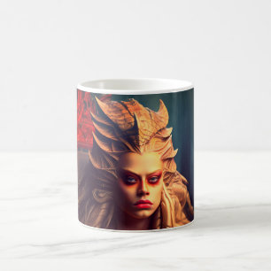 Caneca De Café Dragon Art Lady