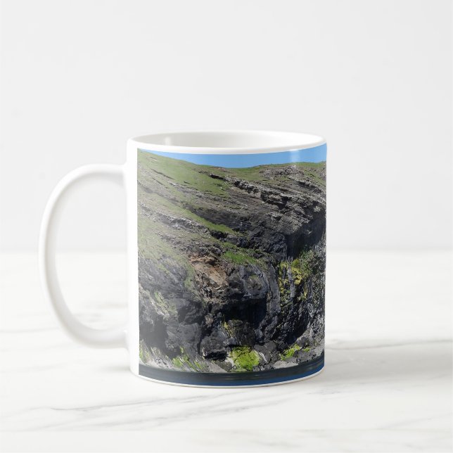 Caneca De Café Dragon Face Rock Cliff Skye (Esquerda)