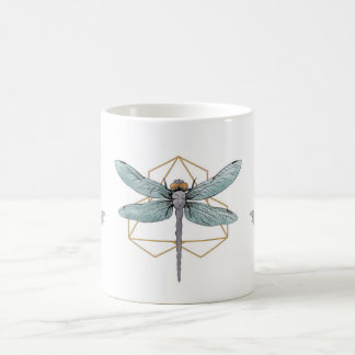 Caneca De Café Dragon Fly Peony Mug