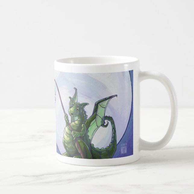 Caneca De Café Dragon Watch Art (Direita)