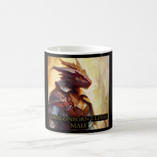 Caneca De Café Dragonborn Cleric Male