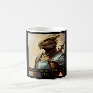Caneca De Café Dragonborn Paladin Male