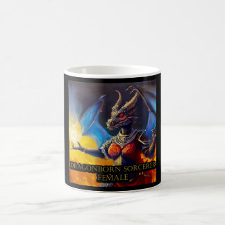 Caneca De Café Dragonborn Sorcerer Female