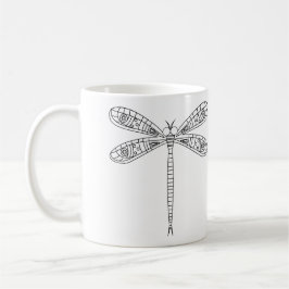 Caneca De Café Dragonflies e Lily Mug to Paint