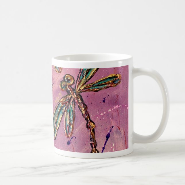 Caneca De Café Dragonflies Pink Fizz (Direita)