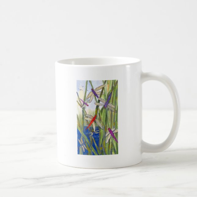 Caneca De Café Dragonflies Summer (Direita)