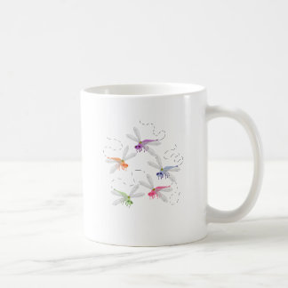 Caneca De Café Dragonflies Whimsic Cartoon Art