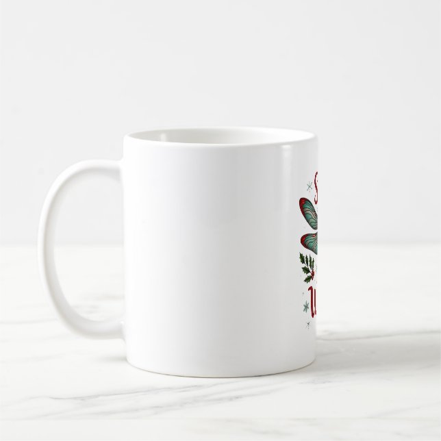 Caneca De Café Dragonfly Candy Cane Wings (Esquerda)