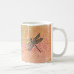 Caneca De Café Dragonfly de Impressões Rosa