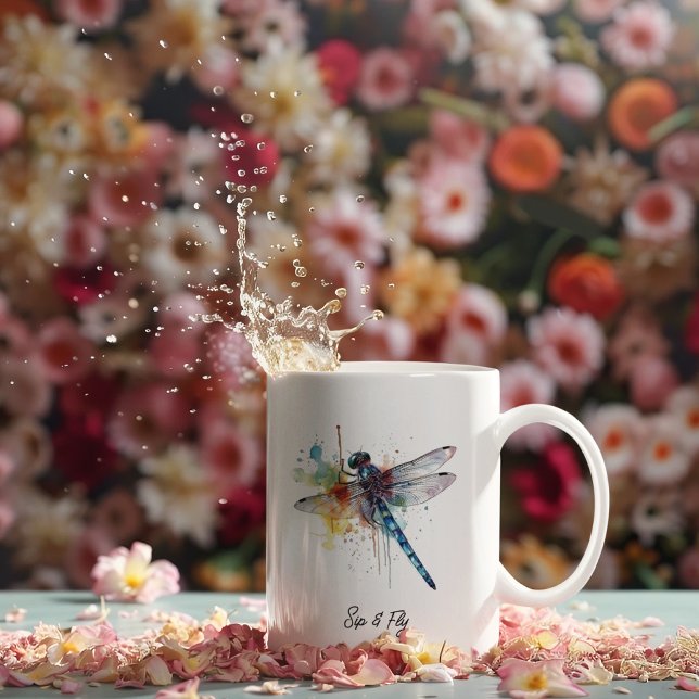 Caneca De Café Dragonfly Dreamscape, custom (Criador carregado)