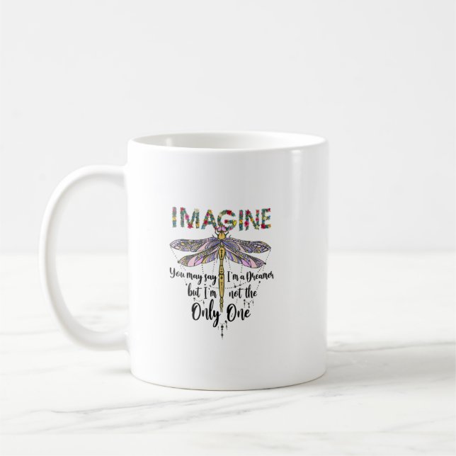 Caneca De Café Dragonfly Imagine Que Você Pode Dizer Dragonfly Lo (Esquerda)