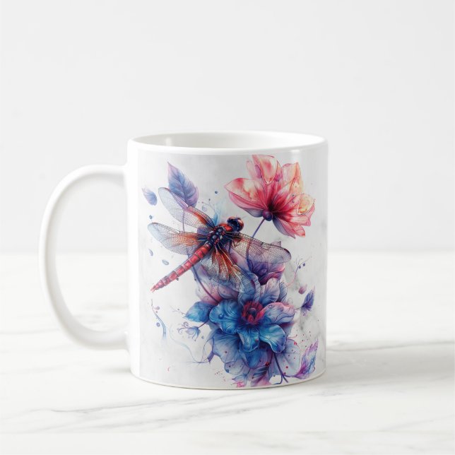 Caneca De Café Dragonfly Mug Personalizado (Esquerda)