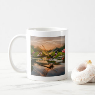 Caneca De Café Dragonfly na Nature