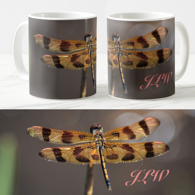Caneca De Café Dragonfly ouro Belo Fotografia (Criador carregado)
