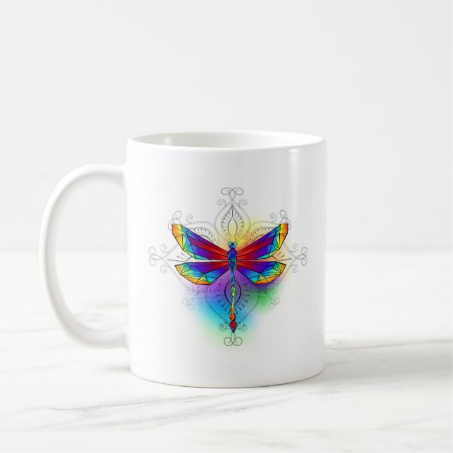 Caneca De Café Dragonfly Poligonal (Esquerda)