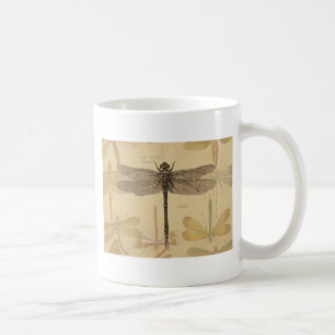 Caneca De Café Dragonfly Vintage Natureza Clássica Antica