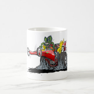 Caneca De Café Dragster de desenho animado