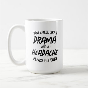 Caneca De Café Dramática Tipografia Ofensiva e Engraçada e Dor de