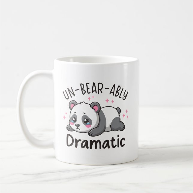 Caneca De Café Dramático Insuportável - Design de Punho de Panda  (Esquerda)