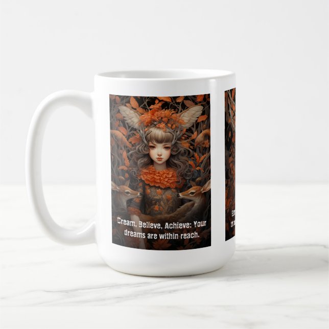 Caneca De Café Dream Acredita em Motivação (Esquerda)