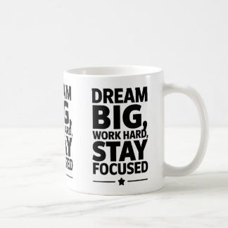 Caneca De Café Dream Big, Work Hard Empowering Motivation Design