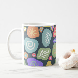 Caneca De Café Dreamodles - Vibrant Boho Nature Motif Design