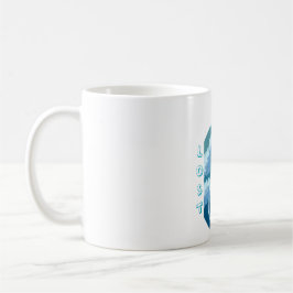 Caneca De Café Dreamy Blue Forest – Aesthetic Nature Illustration