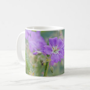 Caneca De Café Dreamy Lilac Wildflower Geranium Foto E Nome