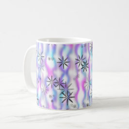 Caneca De Café Dreamy Starburst Waves Pattern