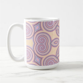 Caneca De Café Dreamy Swirls - Padrão Psicodélico Pastel