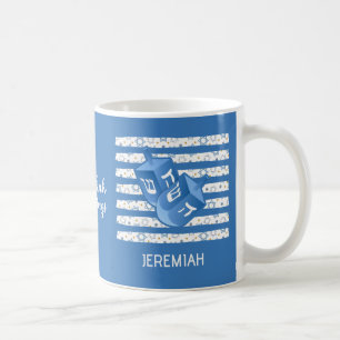 Caneca De Café Dreidel Personalizado Família Hanukkah