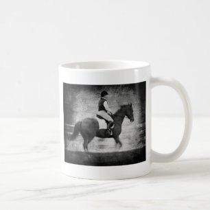 Caneca De Café Dressage em preto e branco
