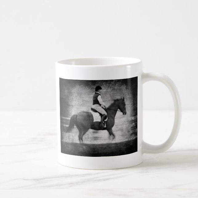 Caneca De Café Dressage em preto e branco (Direita)