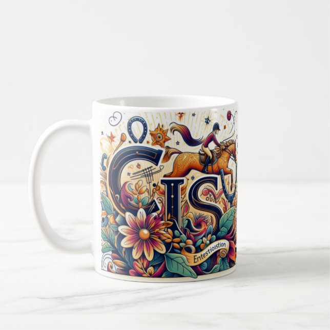 Caneca De Café Dressage Riding Rider Horse Mug (Esquerda)