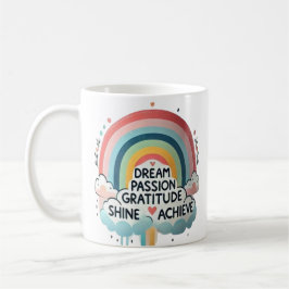 Caneca De Café Drew Big Rainbow & Cloud Themed Coffee Mug
