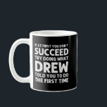 Caneca De Café DREW Gift Name Personalizado Birthday Funny Christ<br><div class="desc">DREW Gift Name Personalizado Birthday Engraçado Piada de Natal</div>
