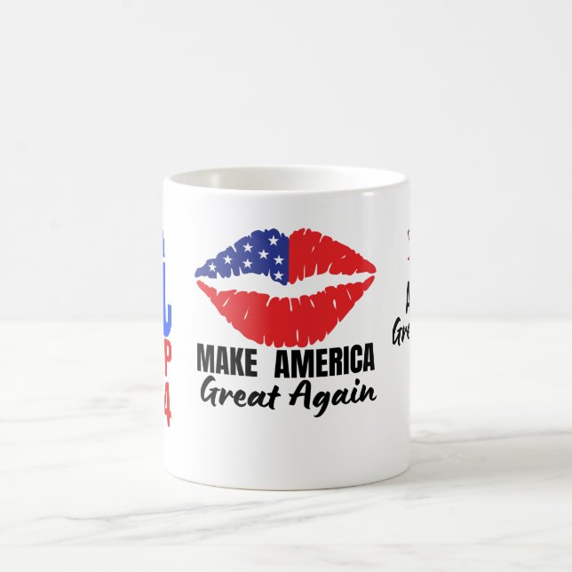 Caneca De Café Drink Coffee, Support Trump 2024! (Centro)