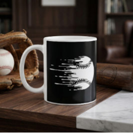 Caneca De Café Dripping Baseball Design for Bold Sports Fans