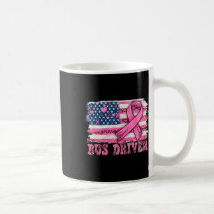 Caneca De Café Driver American Flag Pink Friso Cancer Awa