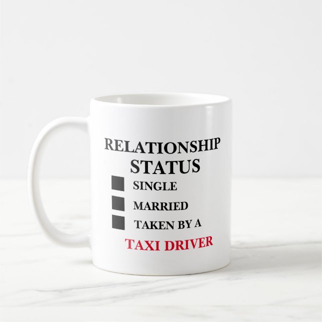 Caneca De Café Driver de Taxi de Status de Relacionamento (Esquerda)