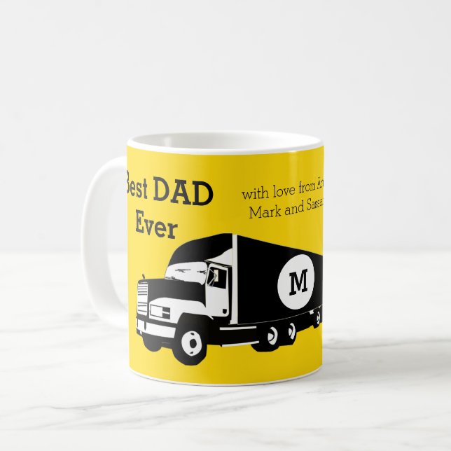 Caneca De Café Drivers de caminhão de dia de os pais (Frente Esquerda)