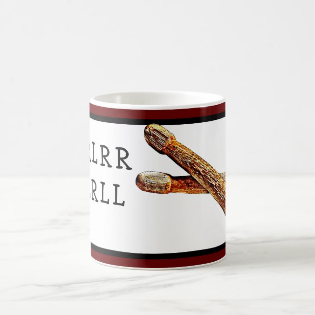 Caneca De Café Drummer Drumstick Paradiddle RLRR Snare Druming (Centro)