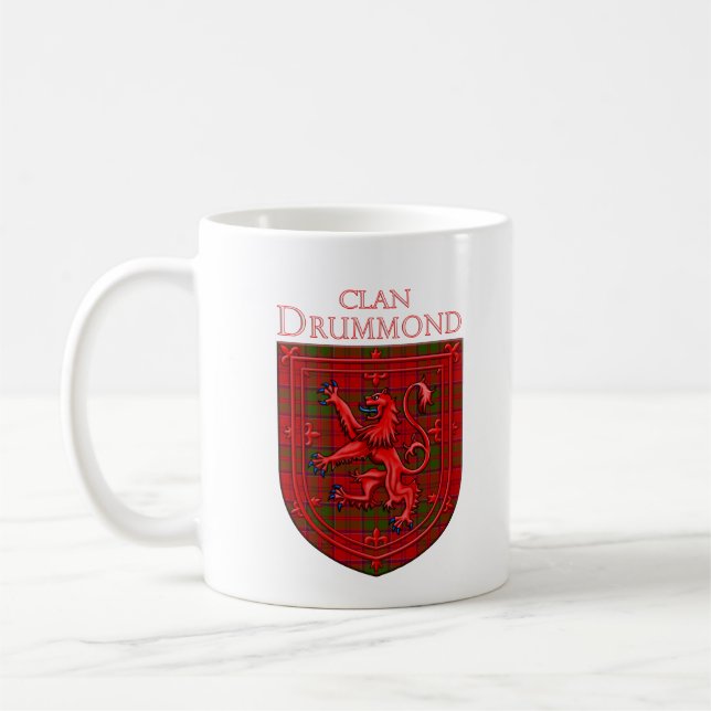 Caneca De Café Drummond Tartan Scottish Plaid Lion Rampant (Esquerda)