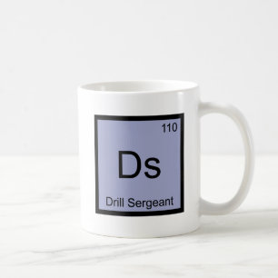 Caneca De Café Ds - Símbolo de Elemento de Química do Sargento-