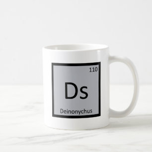 Caneca De Café Ds - Tabela Periódica de Química do Dinossauro Dei