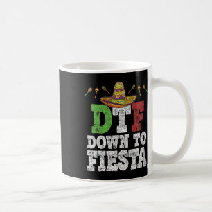 Caneca De Café Dtf Abaixo Para Fiesta Camisa Engraçada Cinco De M