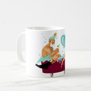Caneca De Café duas banheiras orgulho gay, bolhas, presentes, LGB