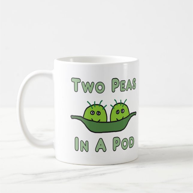 Caneca De Café Duas Ervilhas Num Pod (Esquerda)