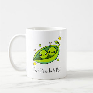 Caneca De Café Duas Ervilhas Num Vagem