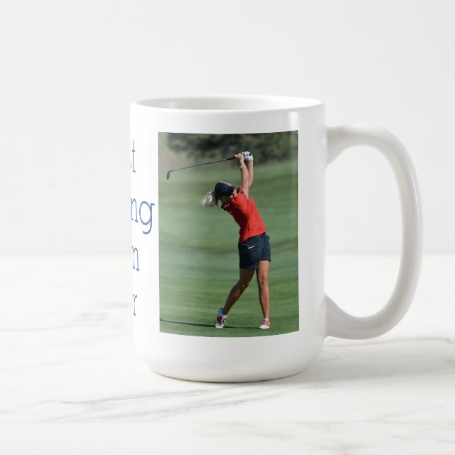 Caneca De Café Duas Fotos De Melhor Golfe Mãe De Coffee Mug (Direita)
